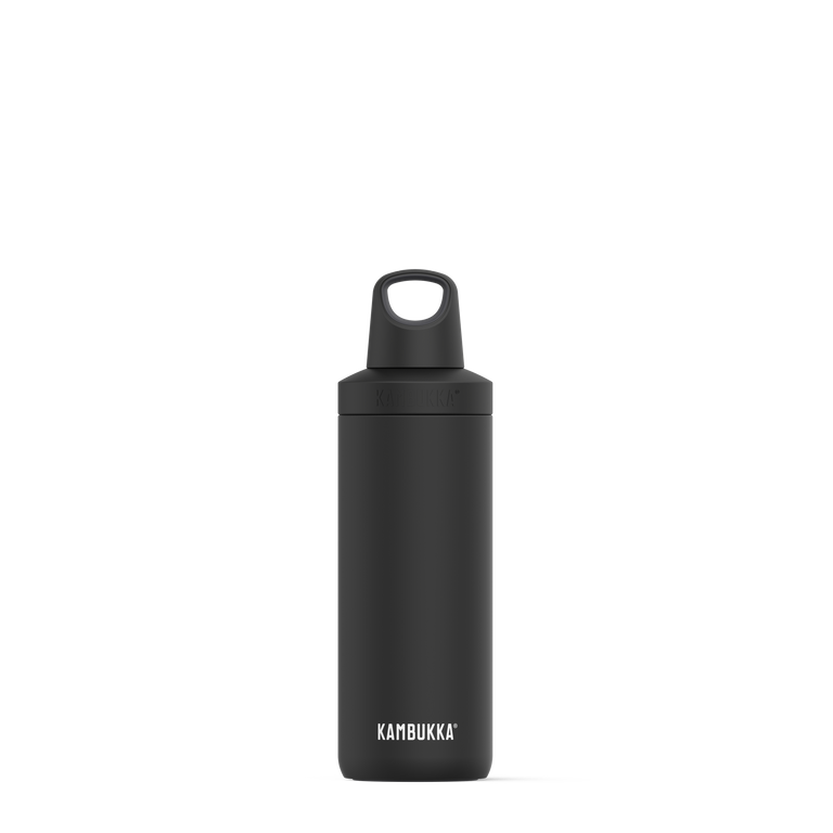 Vooraanzicht van Kambukka Reno Insulated 500 ml Powdercoated Matte Black Waterfles